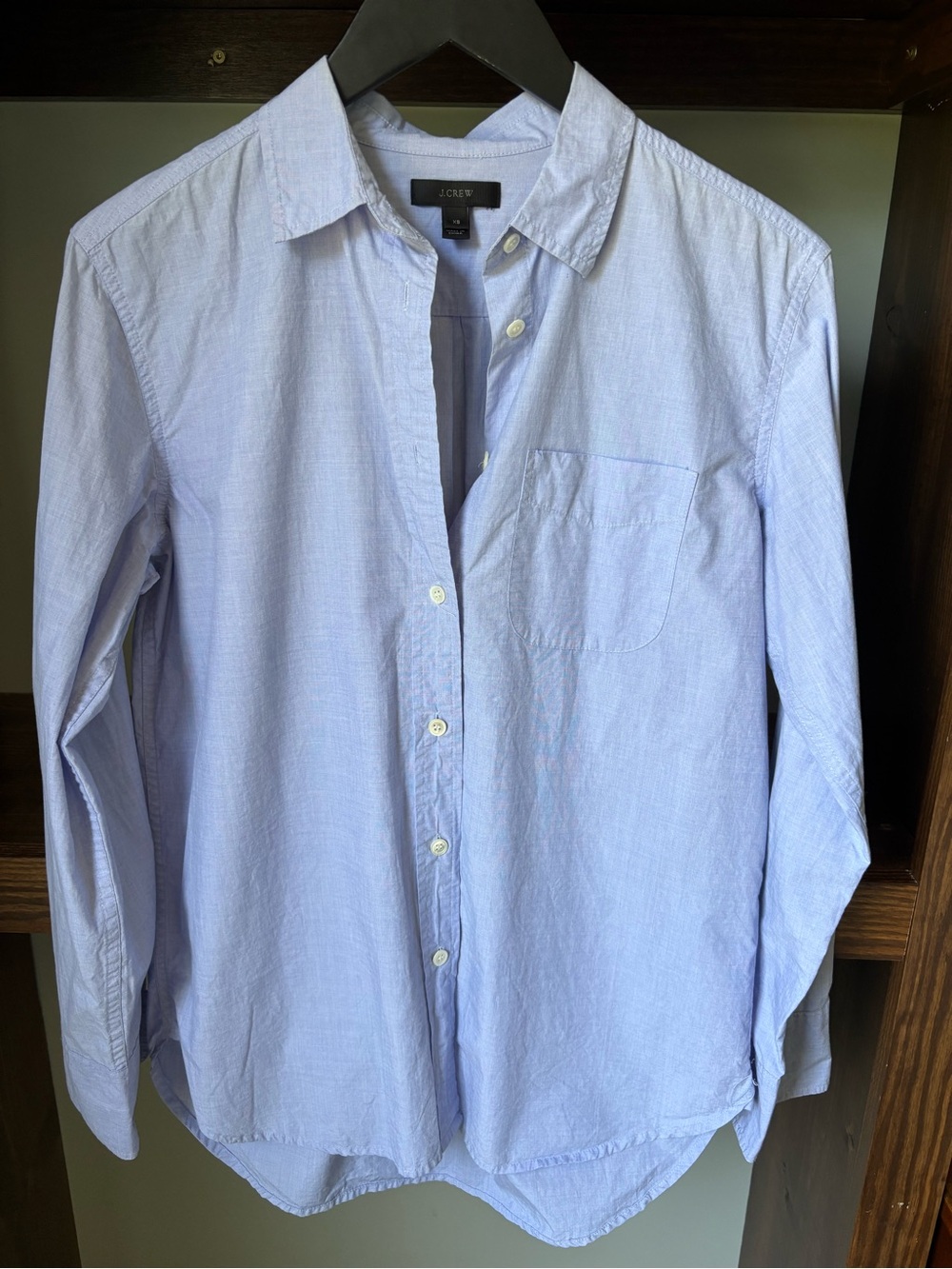 J. Crew Light Blue Cotton Button-Down Shirt